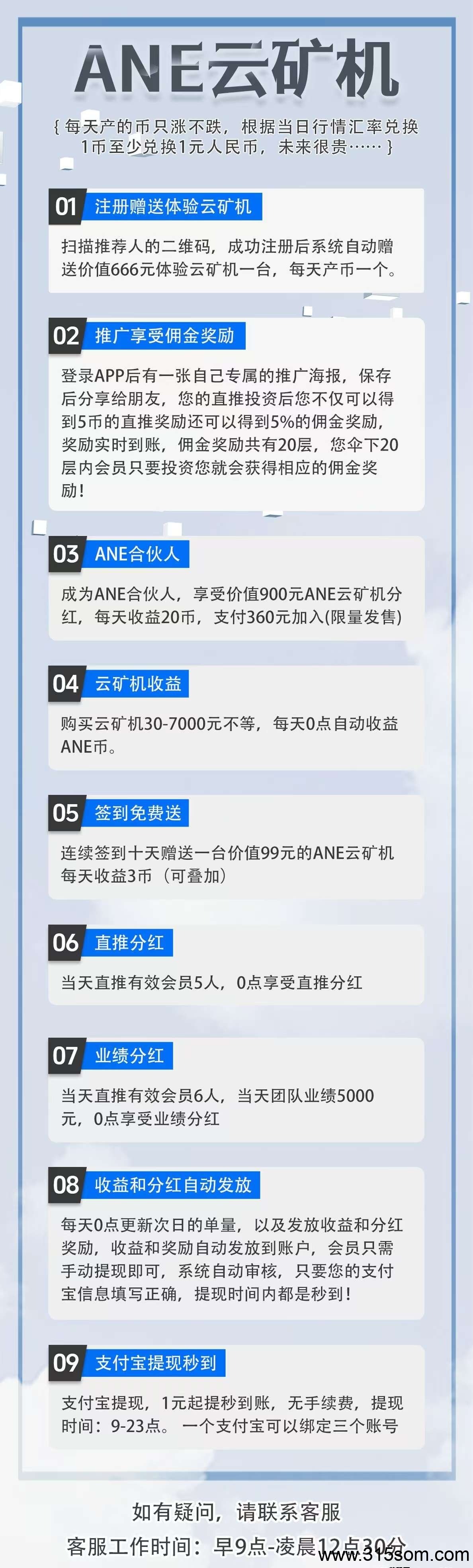 今日首码ANE云矿_官芳兜底回收云币致富