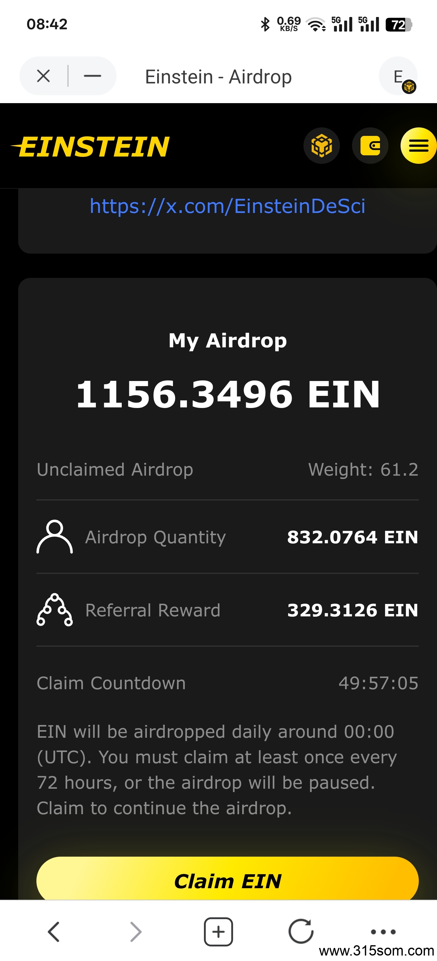 EIN免费零撸项目火爆开启：首码5月18号开始！