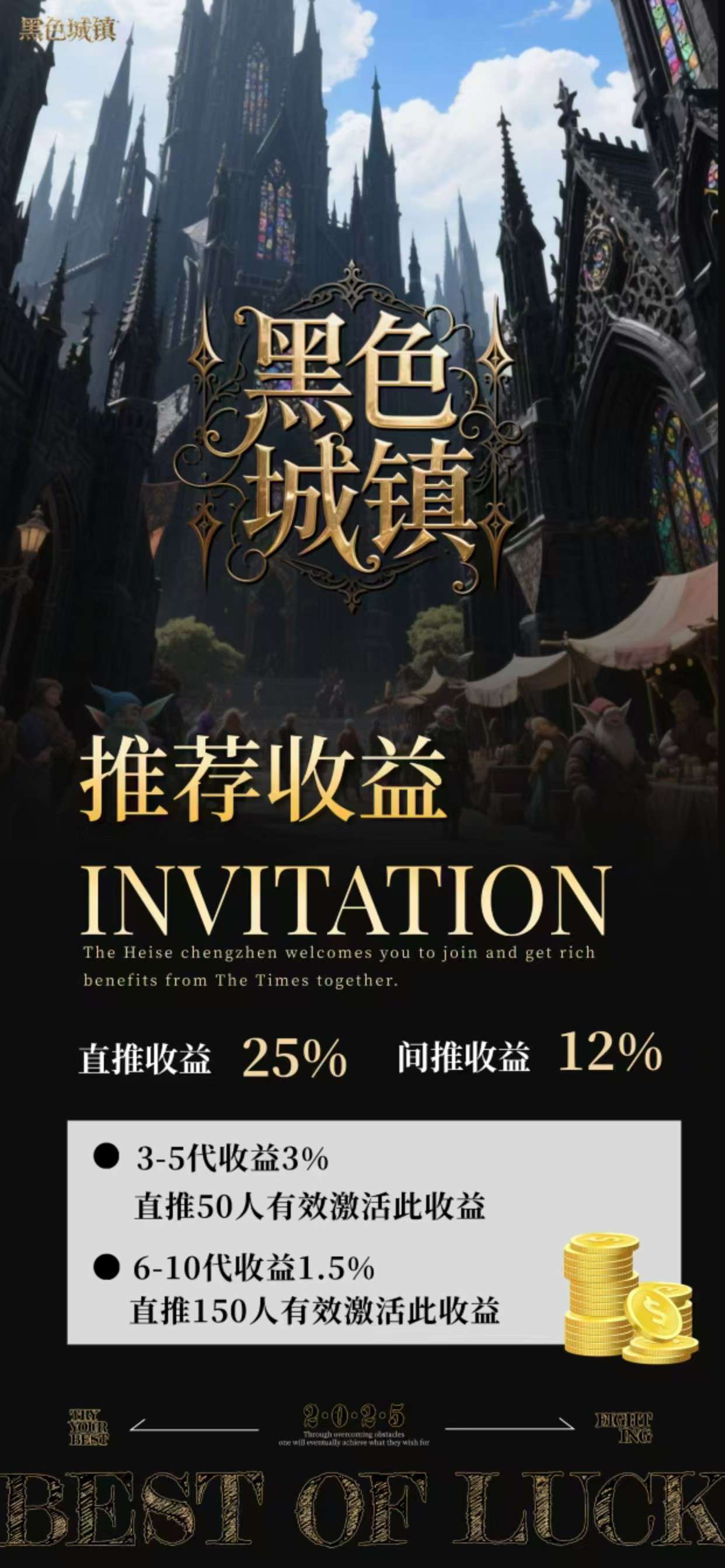 黑色城镇零撸，上墙类玩法，保底收益高，每日看6个广告释放上墙奖励。(2)