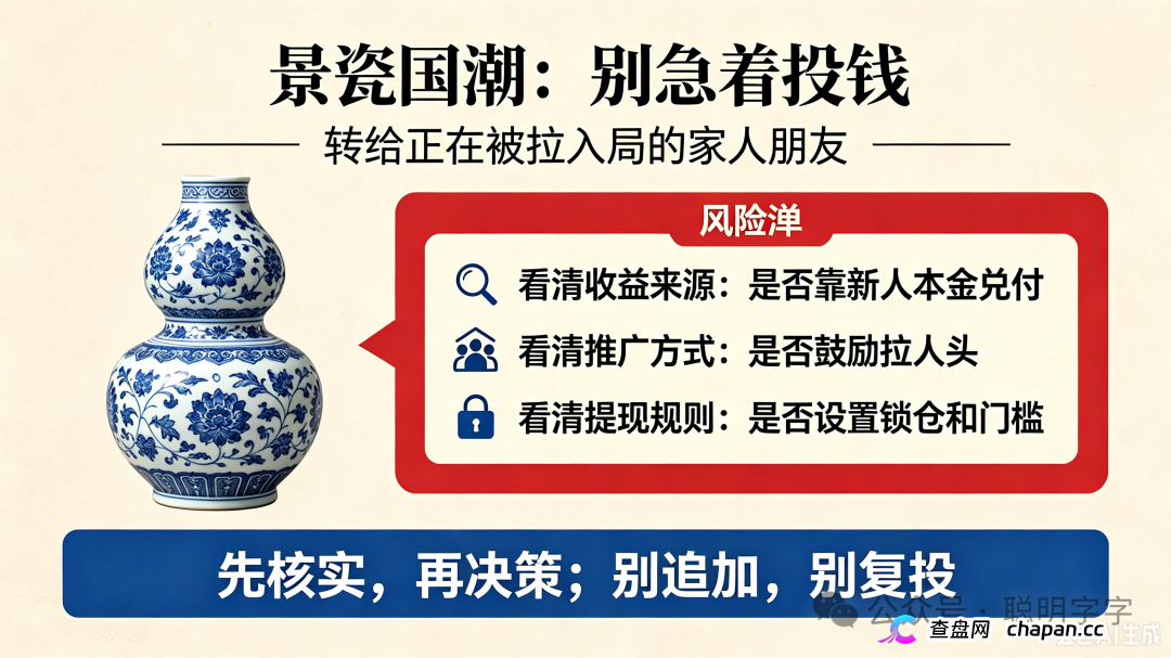 深扒|从“日入几百”到“归零”——“景瓷国潮”的提现规则,就是操盘手跑路前的过滤网